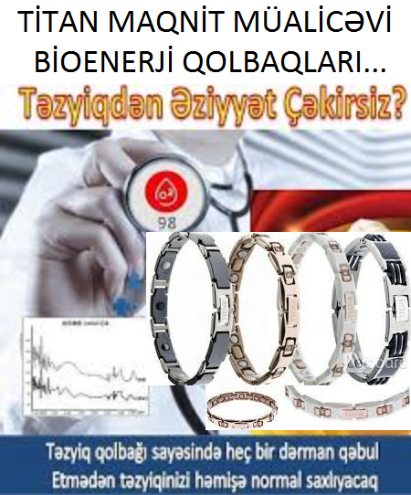 Titan Maqnit Müalicəvi Qolbaq-Təziq,Qan Dövran,Ağrı,Yuxu,Göz,Zob,Ürək-Damar,İmun,BioEnerji